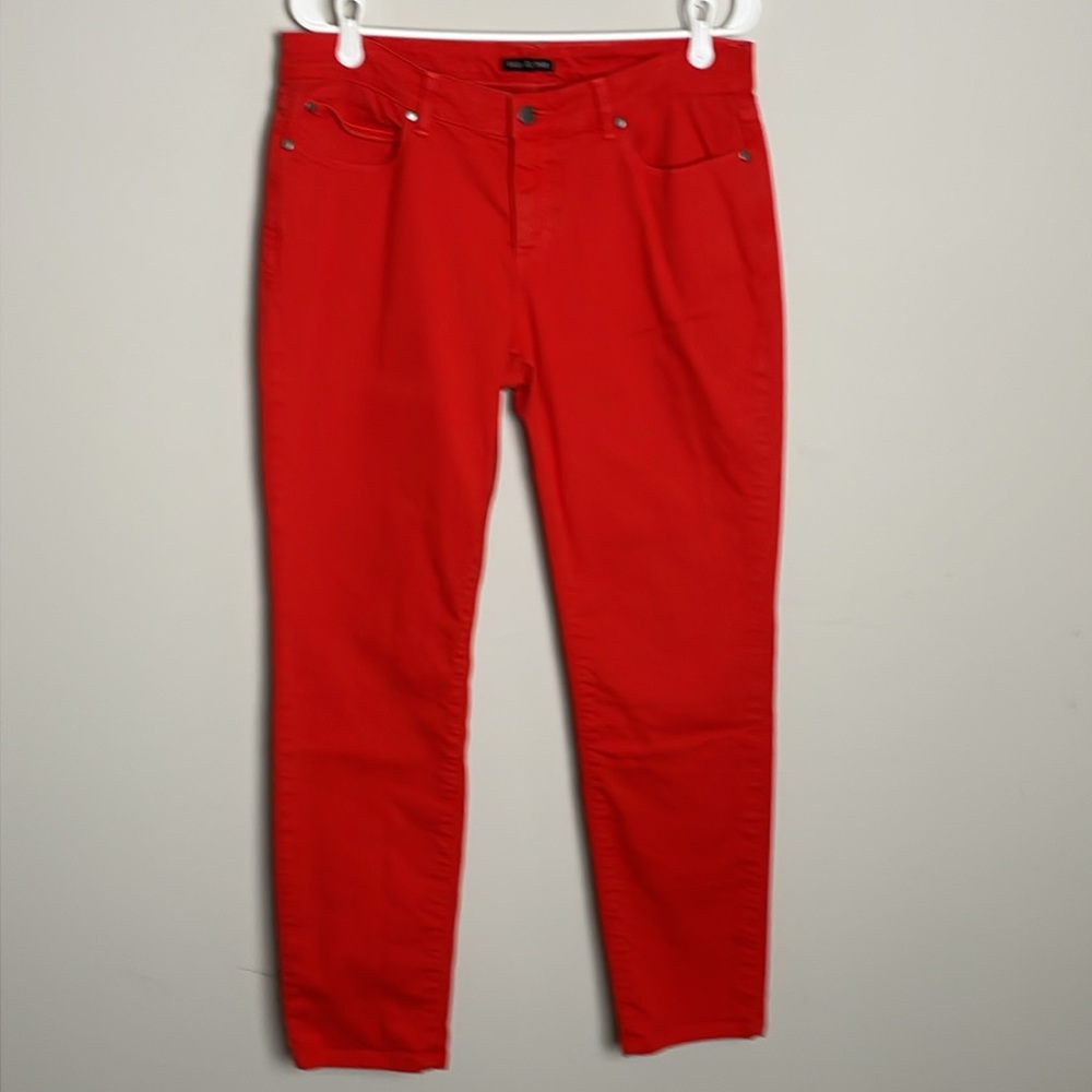 Eileen Fisher Red/Orange Skinny Jeans- 10